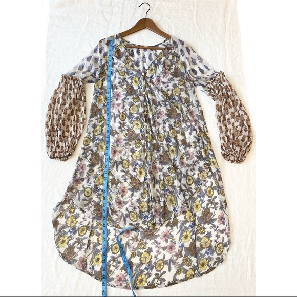 Free People Floral Boho Sheer Top - Picture 5 of 16